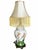 Vintage Chinoiserie Floral Ginger Jar Table Lamp With Long Gold Fringe Shade For Sale - Image 13 of 16
