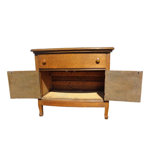 Early 20th Century Antique Mission Style Tiger Oak Sideboard Dresser For Sale - Image 5 of 8