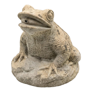 Vintage-Style Large Cast Stone Frog Fountain Spouter