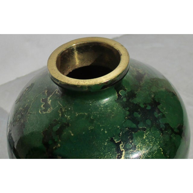 Japanese MeiPing Bronze and Enamel Vase For Sale - Image 11 of 11
