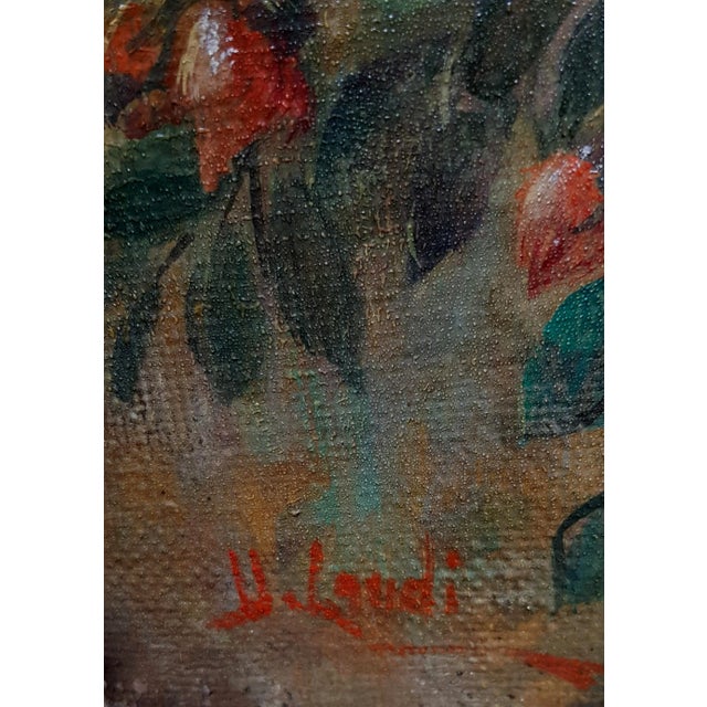 Vittorio Landi, Still Life of Flowers, Neapolitan School, Oil on Canvas, Framed For Sale - Image 7 of 8