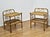 Mid-Century Modern Vintage Rattan and Vienna Straw Bedside Tables, 1960s, Set of 2 For Sale - Image 3 of 10