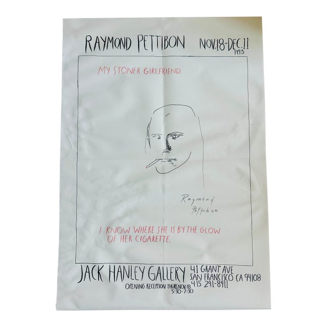 Raymond Pettibon Original Print Poster 1993 Hand Signed Rare Art For Sale