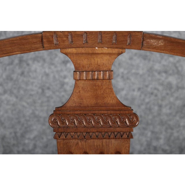 Brown Antique Louis XVI Chairs in Walnut, 1780, Set of 3 For Sale - Image 8 of 18