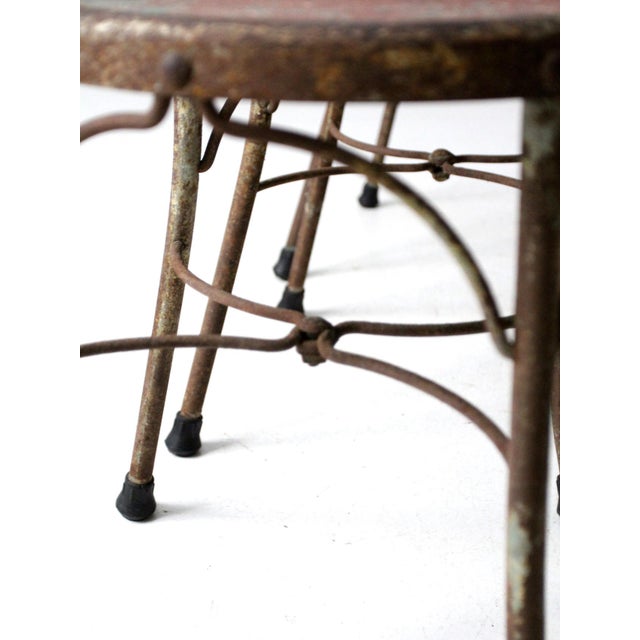 Early 20th Century Art Nouveau Iron Bistro Chairs, Set of 3 For Sale - Image 9 of 18