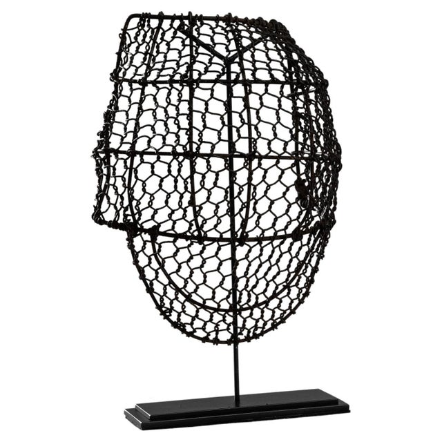 Add a touch of vintage French charm to your home décor with this 1950s metal wire decoration on stand. This unique piece...