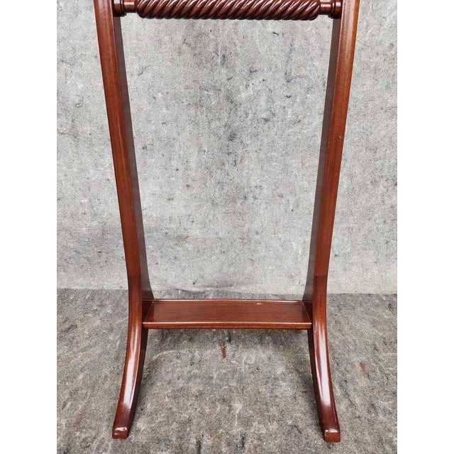 Traditional Late 20th Century Valet-Walnut-Spiral Rail For Sale - Image 3 of 5