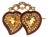 Late 19th Century Victorian Basse-Taille Enamel Topaz and Seed Pearl Double Heart Pin For Sale