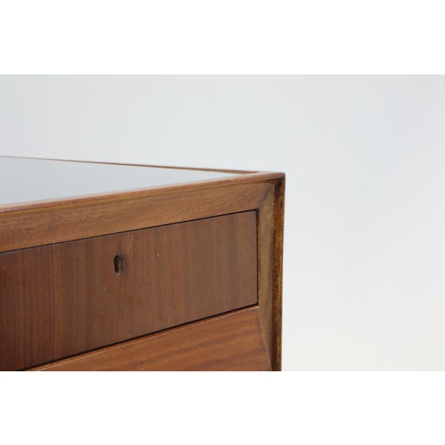 Metal Desk in Wood, Brass and Enamelled Glass by Gio Ponti, 1950 For Sale - Image 7 of 18