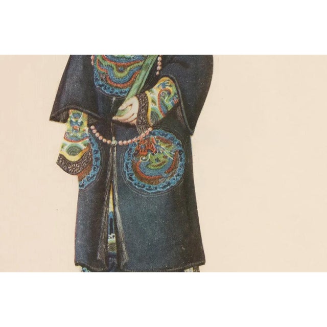 Pair Chelsea House Finely Framed Chinese Court Figures in Collage on Paper For Sale - Image 11 of 16