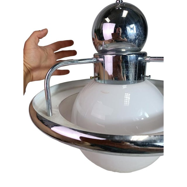 Mid-Century Modern Saturn Ceiling Lamp, 1950s For Sale - Image 3 of 6