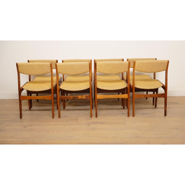 Dining Chairs with Armrests in Rosewood, Set of 8 For Sale - Image 11 of 12