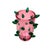 Art Deco Style Pink and Green Murano Glass Vases with Applied Spikes, 1980, Set of 2 For Sale - Image 3 of 9