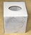 Jonathan Adler Vintage White Faux Marble Lucite Encased Tissue Box Cover Boutique Box For Sale - Image 4 of 13