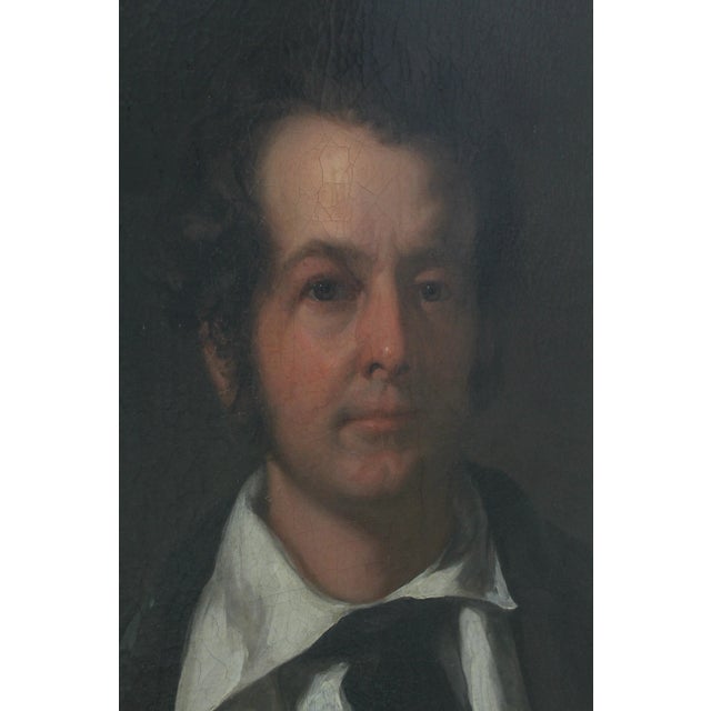 Professionally Framed Oil Painting on Canvas 19th Century Gentleman For Sale In Philadelphia - Image 6 of 10
