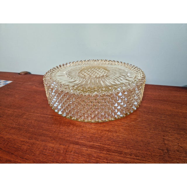 Amber Crystal and Gilt Metal Ceiling Light from Glashütte Limburg, 1970 For Sale - Image 9 of 17