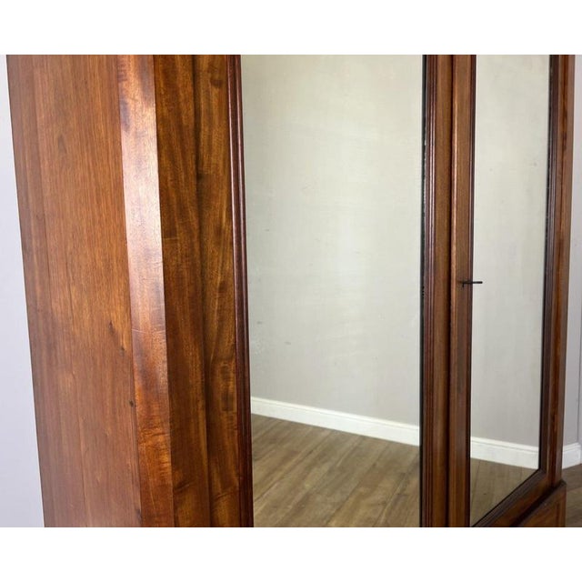 French Two-Door Wardrobe in Mahogany For Sale - Image 10 of 18