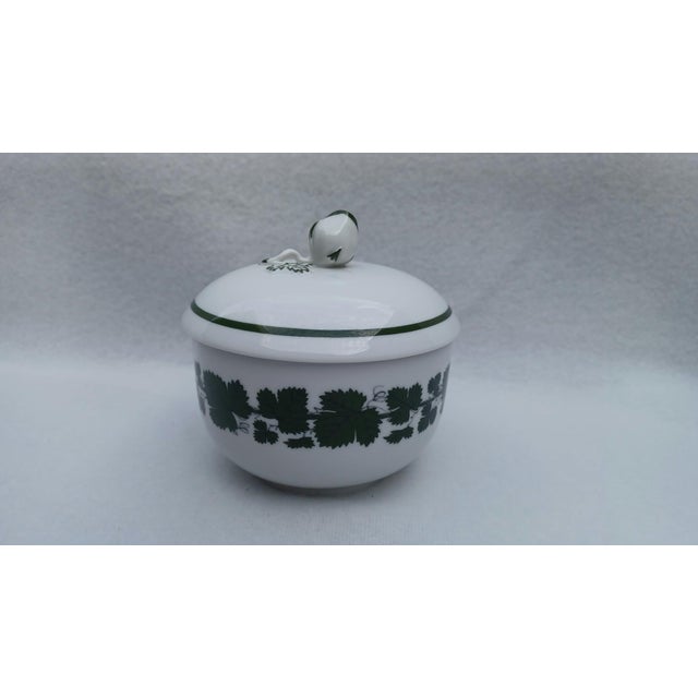 Porcelain Sugar Bowl with Vine Leaf Pattern from Meissen, 1930 For Sale - Image 9 of 9