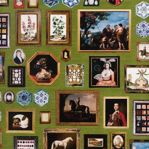 Schumacher x Johnson Hartig Le Grand Tour Wallpaper in English Green