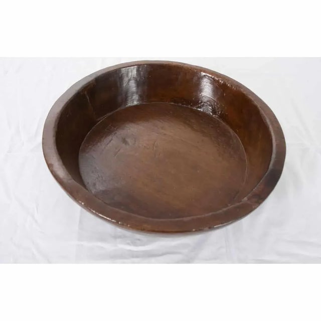 This is an English 19th century hand-carved wood bowl, loved and used, developing a beautiful patina. The sides and bottom...