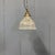 Small Pressed Glass Pendant Lamp with Brass Fixture from Holophane, 1930s For Sale - Image 4 of 17
