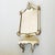Vintage mid-century Italian Baroque Mirror and Wall Console cream gold crackle set from the 1950s. This matching set...