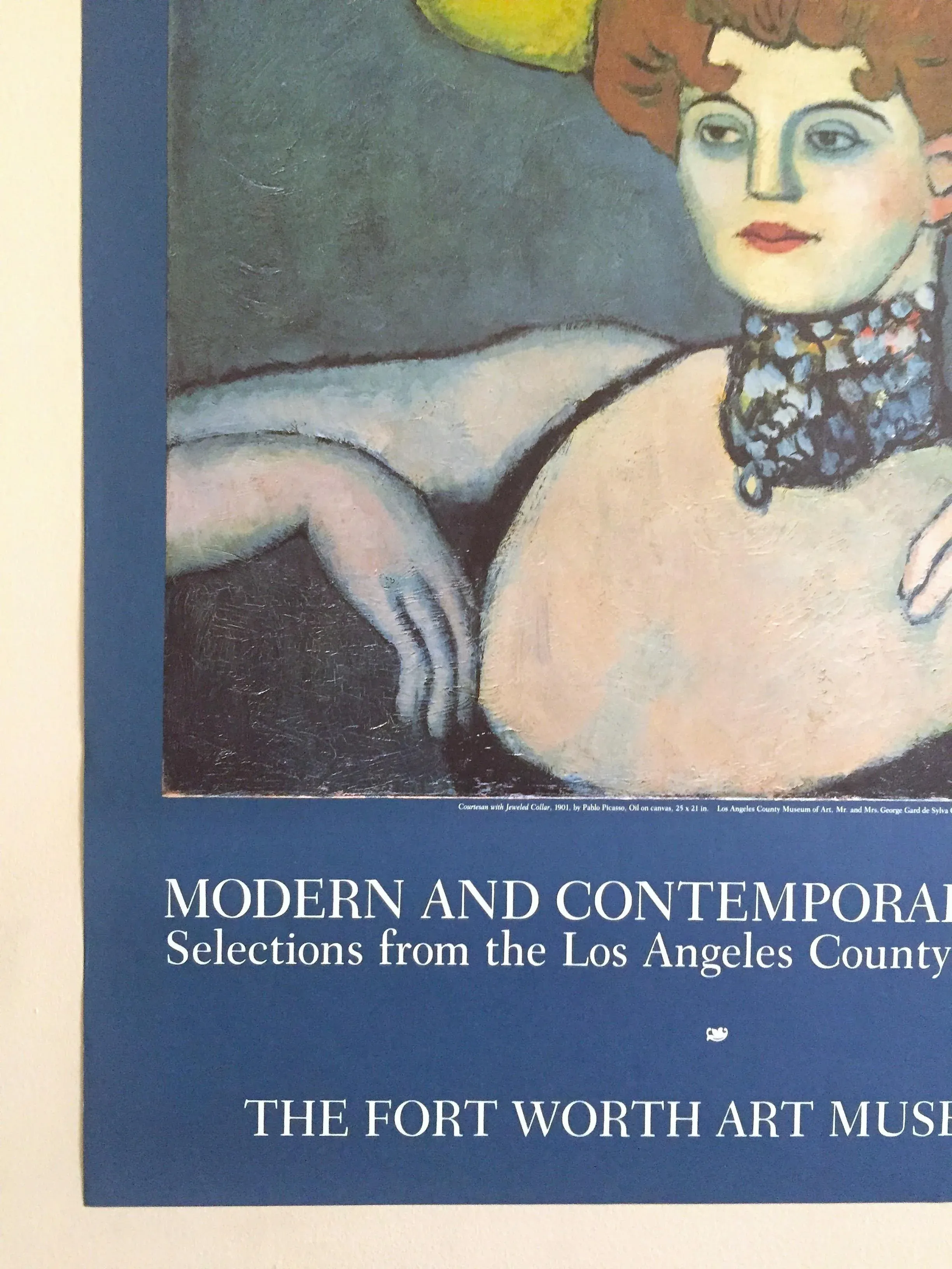 Pablo Picasso Vintage 1985 Lithograph Print Exhibition Poster