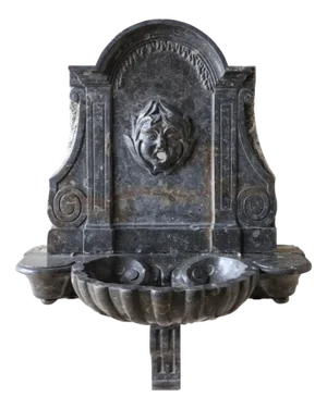 Large Hand-Hewn St. Cyr Marble Wall Fountain, 18th Century