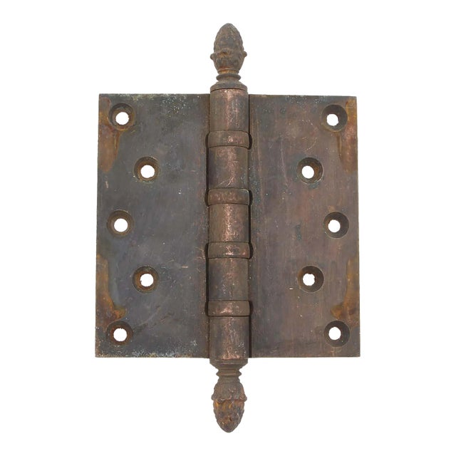 Antique 5 X 5 Cast Iron Ball Bearing Door Hinge For Sale