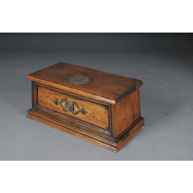 19th Century German Oak Letter Casket For Sale - Image 11 of 18