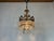 Rare Vintage Brass Crystal Chandelier | 1960s | Amber & Clear Crystal Pendant Light For Sale - Image 12 of 16