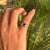 14k Gold Fluted Vintage Dome Ring Size 4 With Heart-Cut Blue Sapphire For Sale - Image 4 of 18