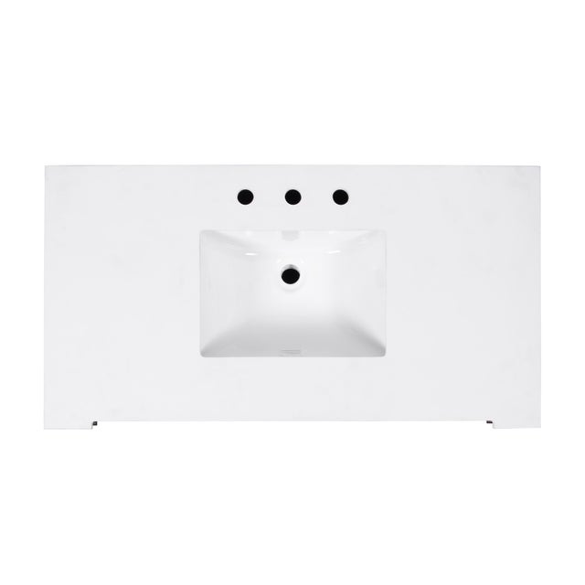Brown Maurice 42 in. W Wood & Quartz Single Bathroom Vanity, Chocolate For Sale - Image 8 of 9