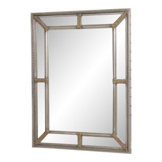 Basset Rectangular Silver Multi Panel Mirror For Sale