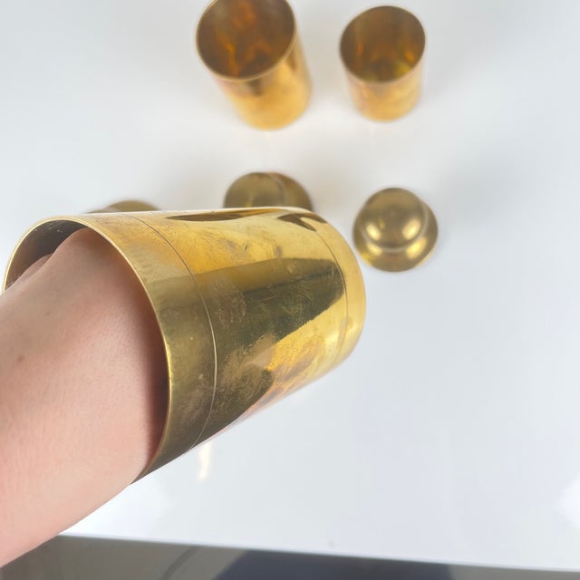 Metal Vintage Gilt Brass Boxes, 1960s, Set of 3 For Sale - Image 7 of 14