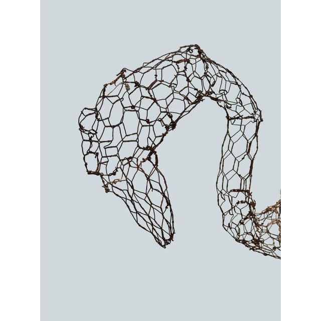 Shabby Chic Swan Topiary Frame Sculpture For Sale - Image 3 of 6