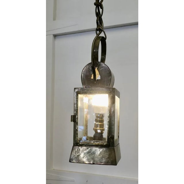 French Brass Night Watchman's Lantern For Sale - Image 5 of 7
