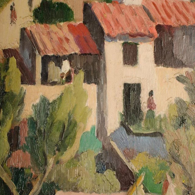 Tan Iain Macnab of Barachastlain (Scottish, B. 1890 - 1967) "Talking in Village" Painting. For Sale - Image 8 of 11