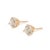Modern Unisex 14k Yellow Gold 0.90ctw Round Brilliant Diamond Screw Back Stud Earrings, Pair For Sale - Image 3 of 9
