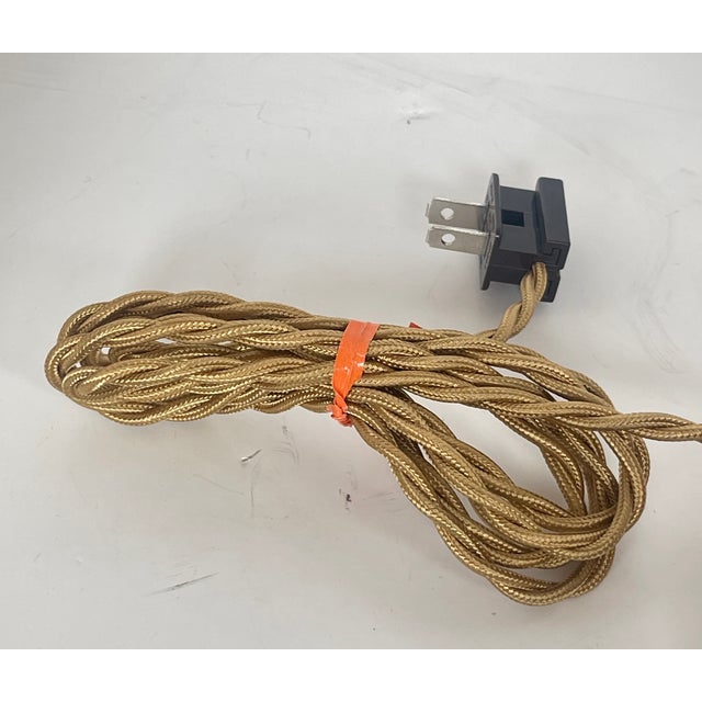 Pair Italian Gilt Metal & Ceramic Pineapple Table Lamps , 1950s For Sale - Image 14 of 15