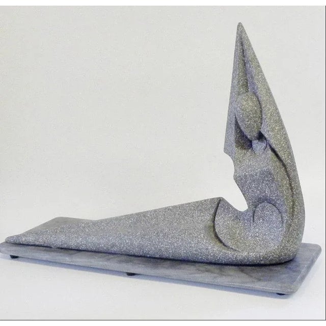 Vintage Mid Century Abstract Female Nude Sculpture - Granite For Sale - Image 4 of 9