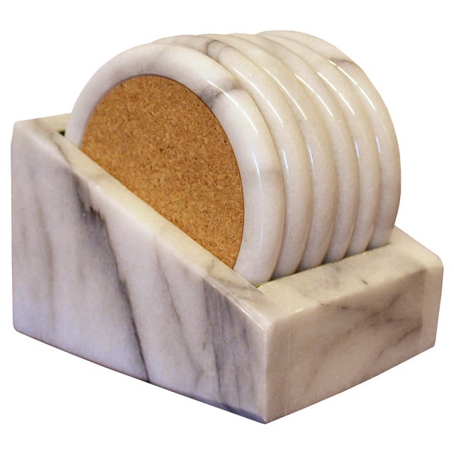 Vintage Italian Carrare Marble Set, 1970s For Sale - Image 18 of 18