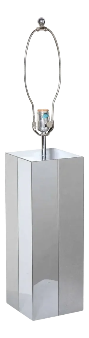 Paul Evans Brushed Aluminum and Polished Steel "Cityscape" Table Lamp, 1970's
