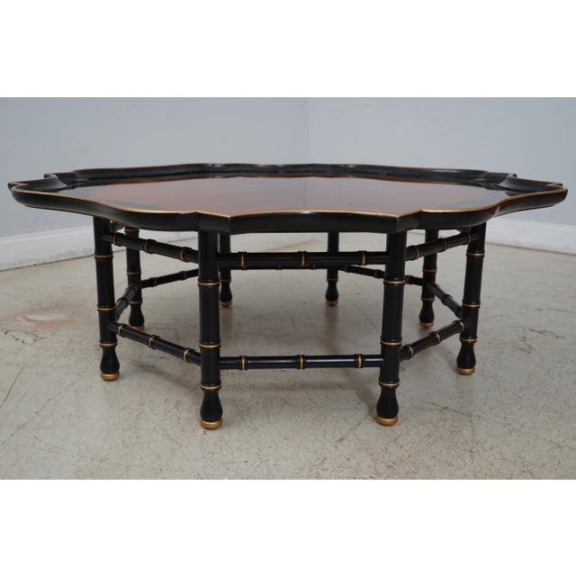 Chinese Kindel Chinese Design Bamboo Form Coffee Table For Sale - Image 3 of 12