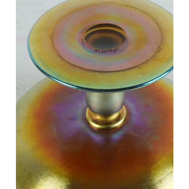 Frederick Carder for Steuben Glass Company Gold Aurene Footed Bowl