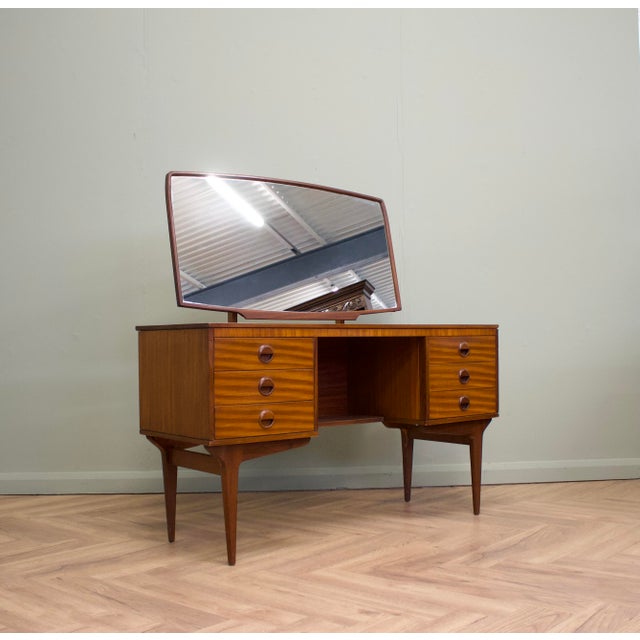 Brown Vintage Teak Dressing Table from Butilux, 1960s For Sale - Image 8 of 8