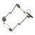 1970s Hansen Chrome Vintage Wall Lighting Fixtures - Set of 2 For Sale