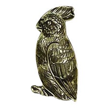 19th-C. English Brass Parrot Match Dish For Sale