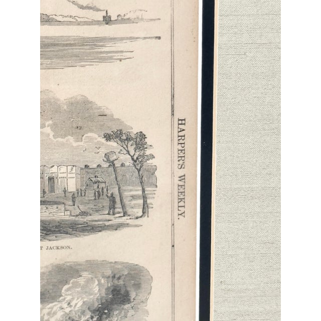 1862 Antique Harper's Weekly "The Expedition Against New Orleans" Civil War Engraving - Framed For Sale - Image 10 of 12