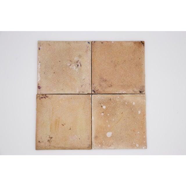 19th Century Set of Four Floral Tiles, Portuguese Baroque For Sale - Image 11 of 13